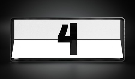 4 - calendar with day of a month - 3D illustrationの写真素材