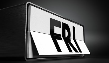 Friday - table calendar - 3D illustrationの写真素材