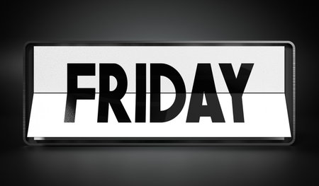 Friday - table calendar - 3D illustrationの写真素材