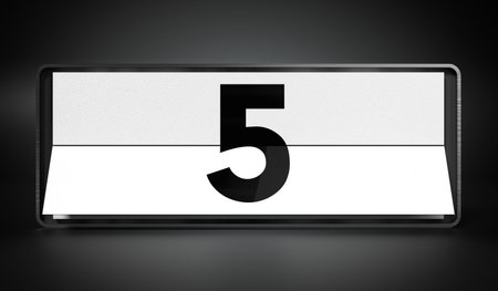 5 - calendar with day of a month - 3D illustrationの写真素材