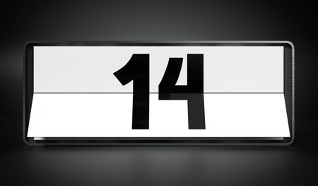 14 - calendar with day of a month - 3D illustrationの写真素材