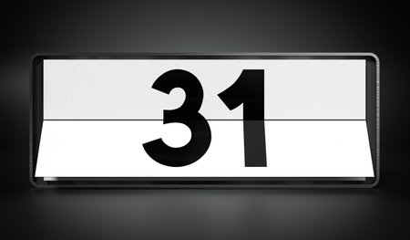 31 - calendar with day of a month - 3D illustrationの写真素材