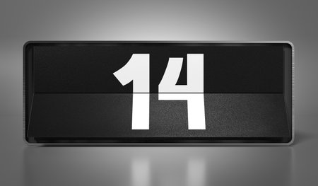 14 - calendar with day of a month - 3D illustration