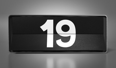 19 - calendar with day of a month - 3D illustrationの写真素材