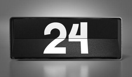 24- calendar with day of a month - 3D illustrationの写真素材