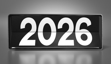 2026 - table calendar - 3D illustration
