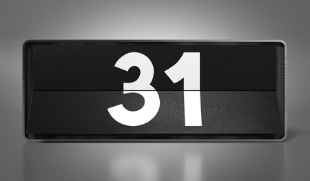 31- calendar with day of a month - 3D illustrationの写真素材