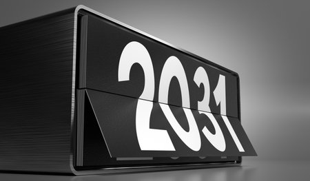 2031 - table calendar - 3D illustration