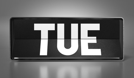 Tuesday - 3D illustrationの写真素材