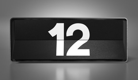 12 - calendar with day of a month - 3D illustrationの写真素材