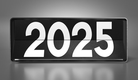 2025 - table calendar - 3D illustration