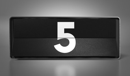 5 - calendar with day of a month - 3D illustrationの写真素材