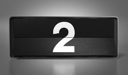 2 - calendar with day of a month - 3D illustrationの写真素材