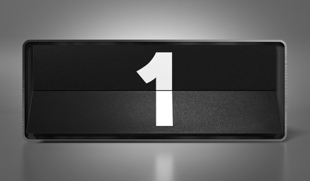 1 - calendar with day of a month - 3D illustrationの写真素材