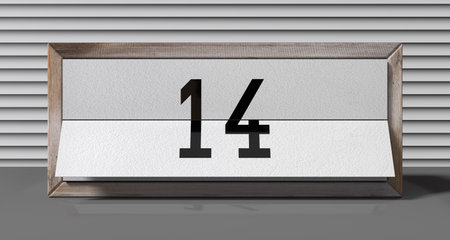 14 - calendar with day of a month - 3D illustration