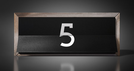 5 - calendar with day of a month - 3D illustrationの写真素材