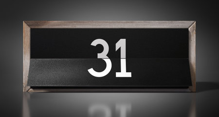 31 - calendar with day of a month - 3D illustrationの写真素材