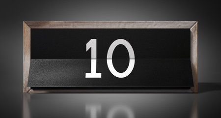 10 - calendar with day of a month - 3D illustration