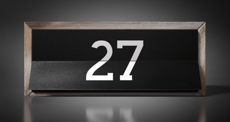 27 - calendar with day of a month - 3D illustration