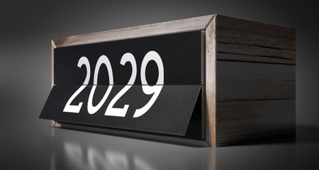 2029 - table calendar - 3D illustration