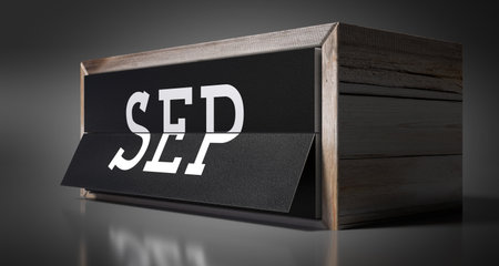 September - table calendar - 3D illustrationの写真素材