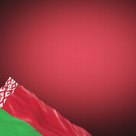 Belarus - national flag and gradient background - square format - 3D illustrationの写真素材