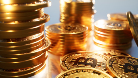 Bitcoins, 3d Illustration