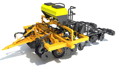 Farm Subsoiler 3D rendering model on white backgroundの写真素材