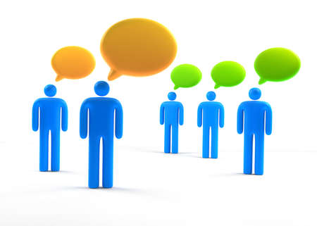 People having a discussion. (Digitally generated image)の写真素材