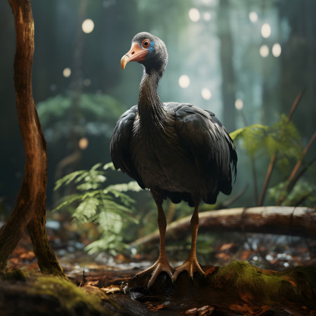 Dodo bird in fairytale forest, ultra realisticの素材
