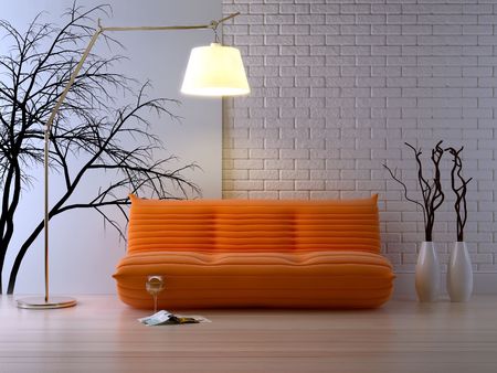 modern interior open spaceの写真素材