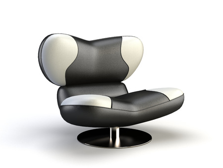stylish 3d chair on the white backgroundの写真素材