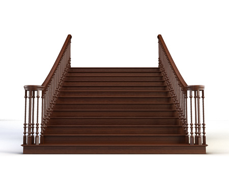 3d stairs on the whiteの写真素材