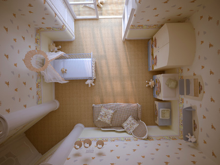 classic children's room top viewの写真素材