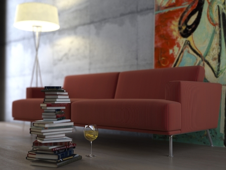modern interior and light drinkの写真素材