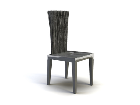 style modern chair on the white backgroundの写真素材