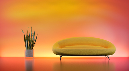 a modern 3d interior compositionの写真素材