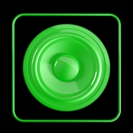 speaker icon on dark backgroundの写真素材