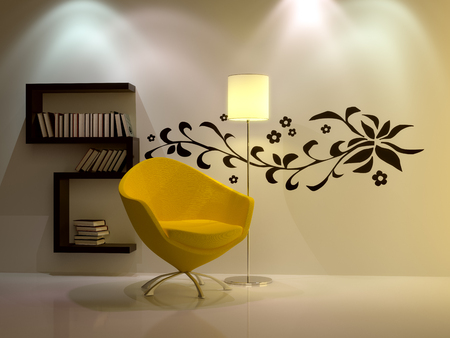 a modern 3d interior compositionの写真素材