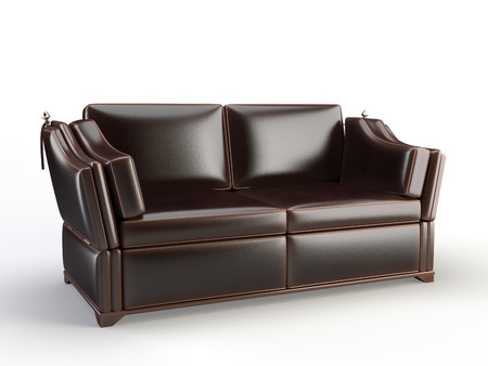 classic 3d sofa on the white backgroundの写真素材