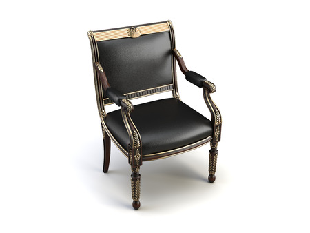 classic chair on the white backgroundの写真素材