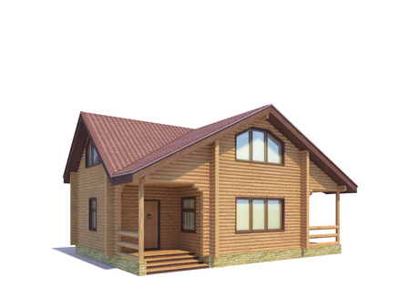 house on the white backgroundの写真素材
