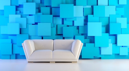 a modern 3d interior composition