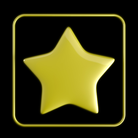 goldstar  icon on dark backgroundの写真素材