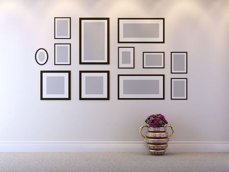 a modern 3d interior composition