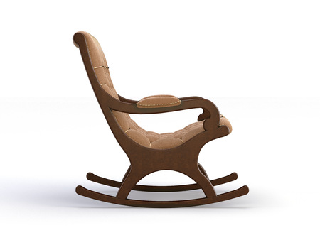 classic 3d chair on the white backgroundの写真素材