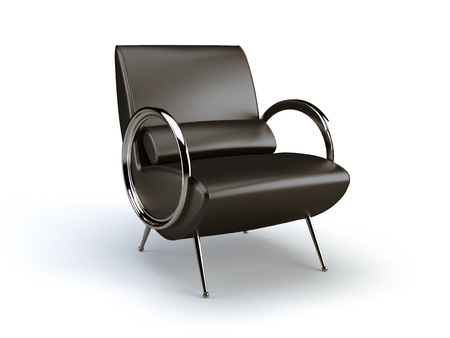stylish 3d chair on the white backgroundの写真素材