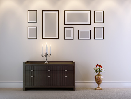 a modern 3d interior compositionの写真素材