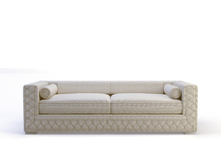 classic 3d sofa on the white backgroundの写真素材