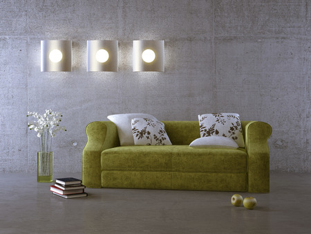 modern interior in new homeの写真素材